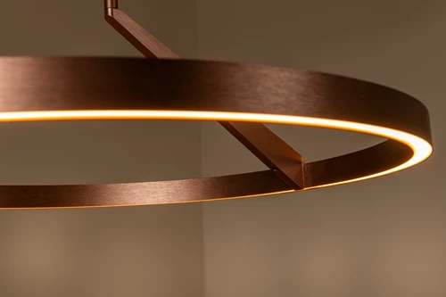 Lucide APPLAUSE - Pendant light - Ø 60 cm - LED Dim. - CCT - 1x32W 2700K/4000K - Hand Wave Sensor - Coffee | Premium - atmosphere 2